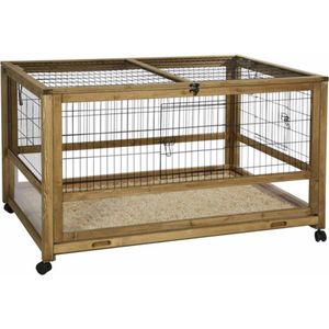 Kerbl-Hok-voor-kleine-dieren-voor-binnen-116x75x70-cm-hout-bruin