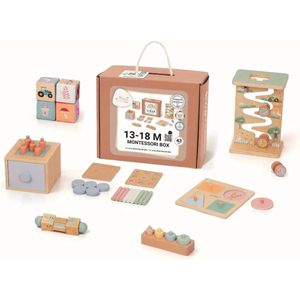 Baby Doo - Montessori Speelgoed Box - 13 tot 18 Maanden - Sensorisch Speelgoed - Educatief Speelgoed 1 Jaar - Motoriek Speelgoed - Houten speelgoed - Cadeau 1 Jaar - Speelgoed Baby