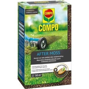 COMPO Gazonzaad After Moss - herstel van kale plekken na mosbehandeling - snelle kieming - doos 1 kg (50 m²)