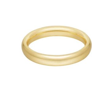 Ring - RVS - gladde ring - goud - maat 17 - trendy ring - stainless steel - Yehwang