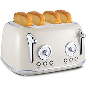 Gratyfied - Retro broodrooster - Retro keuken producten - Retro tosti apparaat - ‎33,2 x 18 x 27 cm - 3,17 kg - Wit