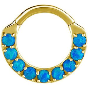 Piercing Ring - Saffierblauwe Opalen
