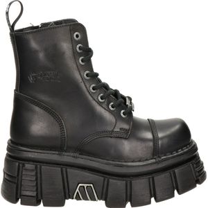 New Rock Mili083 - S21 Tow dames veterboot - Zwart - Maat 40