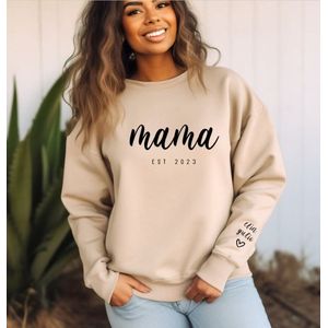 Sweater sand Mama EST Maat M t/m XL