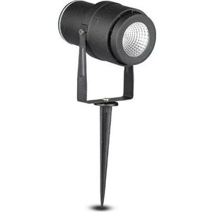 220 Volt - Tuinlamp - Warm wit - 12 Watt - Zwarte behuizing - Grond spot