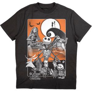 Disney The Nightmare Before Christmas - Orange Moon Heren T-shirt - L - Zwart