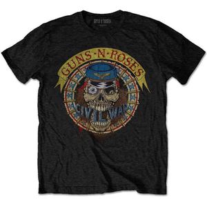 Guns N' Roses - Skull Circle Heren T-shirt - S - Zwart