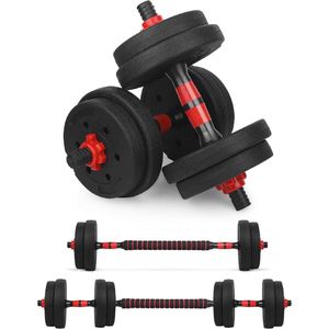 Dumbbell Set met Verlengstang - 2-in-1 Halterset voor Thuis Fitness