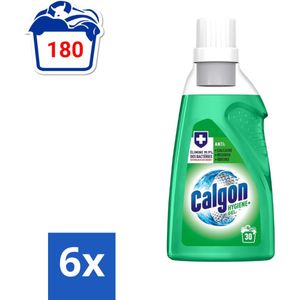 Calgon - Ontkalkingsmiddel - Gel - Anti Kalksteen - Anti Wasmiddelresiduen - Anti Geuren - 1.5 L - 30 Wasbeurten - Voordeelverpakking - 6 stuks