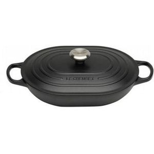 Le Creuset Braadpan Oblong Signature Mat Zwart - 3.4 Liter