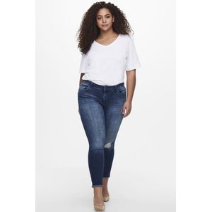 ONLY CARMAKOMA CARWILLY REG SKINNY ANK JEANS MBD NOOS Dames Jeans - Maat 48