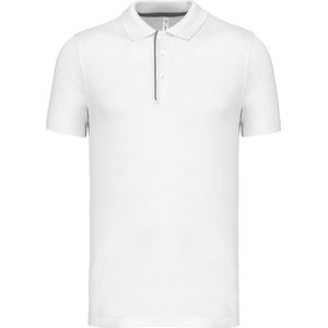 PROACT® Heren piqué sportpolo PA485 - White / Silver - L