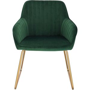 Rootz Velvet Eetkamerstoel - Elegante stoel - Comfortabele zitting - Schuimvulling met hoge dichtheid - Stevig metalen frame - Antislipvloerbeschermers - 45 cm x 44 cm x 78,5 cm