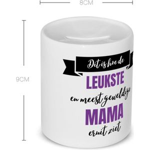 Akyol - leukste mama eruit ziet Spaarpot - Moeder - geweldige mama - moederdag cadeautjes - verjaardagscadeau - kado - 350 ML inhoud