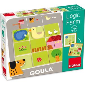 Jumbo GOULA Logic Farm - Educatief Spel voor Kinderen vanaf 3 Jaar - Ruimtelijke Oriëntatie - Zelfcorrigerend - 1-3 Spelers