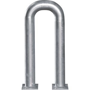 Beschermbeugel met voetplaat, 300 x 650 mm, verzinkt staal