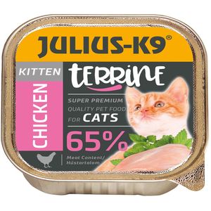Julius K9 - Kattenvoer - Pate - Natvoer - Kitten - Chicken - 10 x 100g