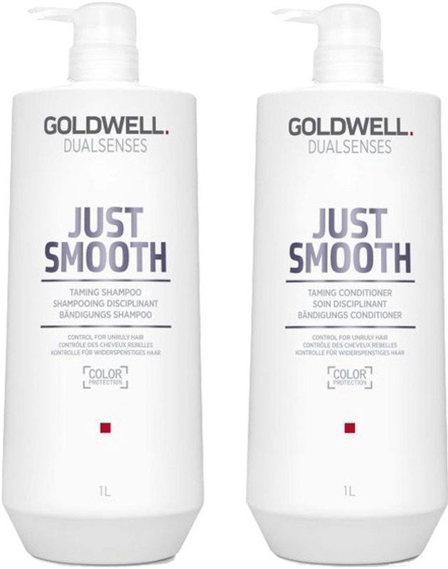 Goldwell Dualsenses Just Smooth Taming Shampoo 1000ml + Conditioner 1000ml