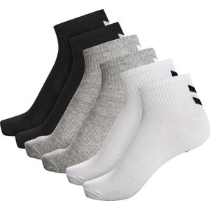 Hummel 6-Pack Socken Hmlchevron 6-Pack Mid Cut Socks White/Black/Grey-46-48