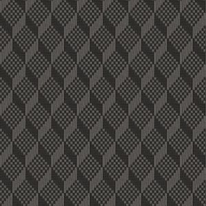 Dutch Wallcoverings - Grace 3D stitched cube black - vliesbehang - 10m x 53cm - GR322309