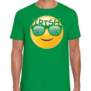St. Patricks day t-shirt groen voor heren - Irish emoticon - Ierse feest kleding / outfit / kostuum XL