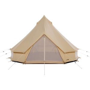 CanvasCamp Sibley 400 Traveller Poly - Katoen Bell Tent - Tipitenten - Tent voor 1 tot 5 personen - 400x400x250 (LxBxH) - Glamping Tent, Festival Tent - Waterdicht, muggengaas bij de ramen en deuren