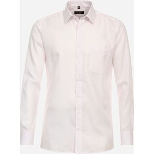 Redmond modern fit overhemd - popeline - rood gestreept - Strijkvriendelijk - Boordmaat: 47/48