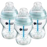 Tommee Tippee babyflessen - Advanced Anti-koelik - langzaam stromende borstachtige speen - 260 ml - pak van 3