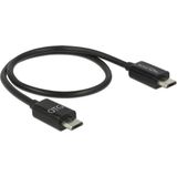 Delock - USB 2.0 Micro Male naar USB 2.0 Micro Male - 0.3 m