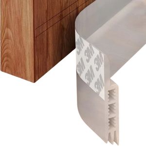 Nivard Tochtstrip - Tochthond - Windstopper - Deurborstel - Tochtband - Tochtstopper - Tochtkussen - Kussen Voor Deur - Draft Stopper - Transparant
