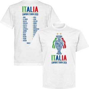 Italië Champions Of Europe 2021 Selectie T-Shirt - Wit - Kinderen - 116
