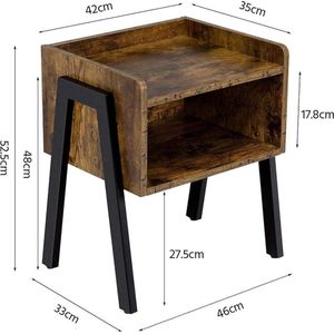 Nachttafel, bijzettafel - coffee table, for bedroom, living room / nachtkastje 46D x 35W x 52.5H centimetres