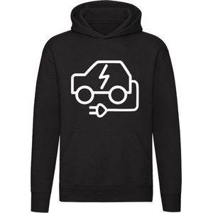 Elektrische auto Hoodie | elektrisch | stroom | opladen | garage | monteur | onderhoudsmonteur | Unisex | Trui | Sweater | Capuchon