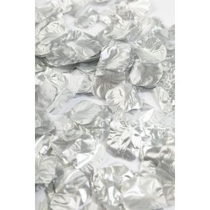 500x Rozenblaadjes Metallic Zilver - Feest Thema Bruiloft Rozen