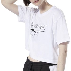 Reebok Cl V Crop Dames T-shirt wit