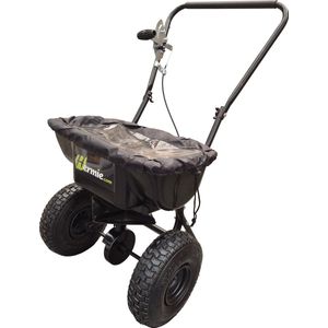 Professionele meststofstrooier - strooiwagen - Hermie 18 liter - inclusief regenhoes - Ideaal voor strooien tot 500m² - strooikar - strooiwagen gazon - strooiwagen graszaad - meststof strooier - strooiwagen voor zaden - zout strooier