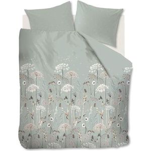 Ariadne at Home Flowers - Dekbedovertrek - Lits-jumeaux - 240x200/220 cm - Flanel - Green