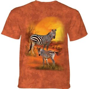 T-shirt Mama and Baby Zebra M