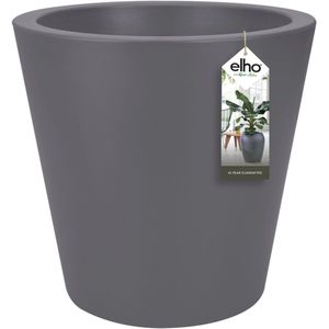 Elho Pure Straight Round 50 - Grote Bloempot voor Binnen en Buiten - Gereycled Plastic - Ø 49.5 x H 51 cm - Antraciet