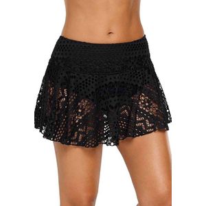 AMARANTA -Strandmode- kanten rok met bikini -zwarte cover up rok- Beachwear-maat 40, Moederdag Cadeau