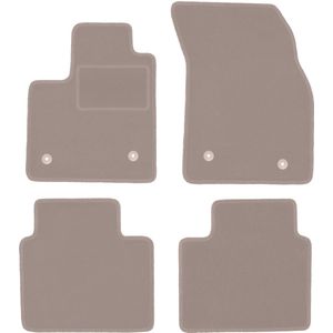 Beige veloursmatten voor: Ford Focus MK4 hatchback, sedan, stationwagen, Turnier, Turnier Active (2018-)