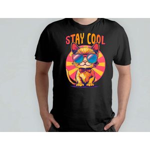 Stay Cool - T Shirt - Cats - Gift - Cadeau - CatLovers - Meow - KittyLove - Katten - Kattenliefhebbers - Katjesliefde - Prrrfect