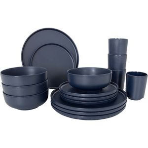 Bo-Camp - Industrial - Servies - Patom - 16 Stuks - Blauw