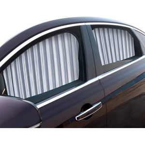 Zonneschermen zijruiten auto magnetisch autogordijn UV-stralen blokkeren privacy zilver - 2 stuks - Zonnescherm