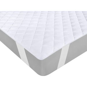 Gewatteerde riem, matrastopper, 160 x 200 cm, zachte microvezel matrastopper, riemmatrasoplegger, 4 hoekrubbers, riemmatrastopper, onderbed ook voor boxspringbedden.