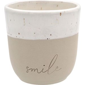 Mok - Smile - Limited edition - Tas - Aardewerk - Handgemaakt - Servies - Liefde - Origineel - Decoratie - Geschenk - Cadeau - Koffie - Thee - Origineel Cadeau - Uniek - Vrienden