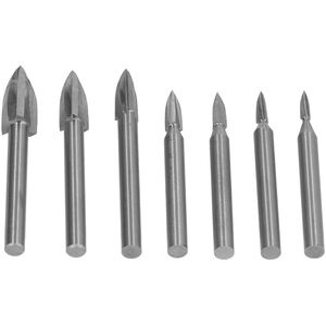 Graveren Boren Set 7 Stuks 6 Mm Schacht Hoge Snelheid Staal Carving Tool Boor Accessoires Voor Houtbewerking