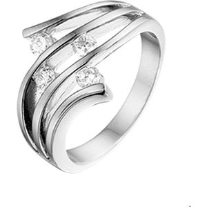 The Jewelry Collection Ring Zirkonia - Zilver