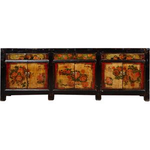 Fine Asianliving Antiek Chinees Dressoir Handbeschilderd B256xD39xH90cm Chinese Meubels Oosterse Kast