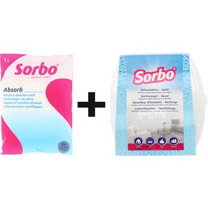 Sorbo Vochtvanger 400 Gram + Navulverpakking 400 Gram